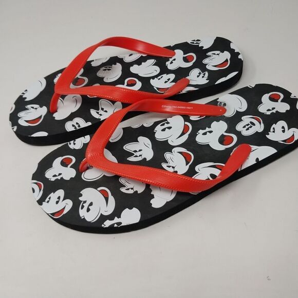 Men's Micky Mouse Flip Flops. - Picture 2 of 11